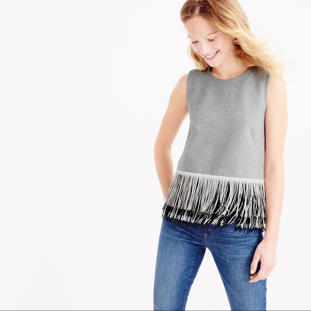 J. Crew tassled tank top